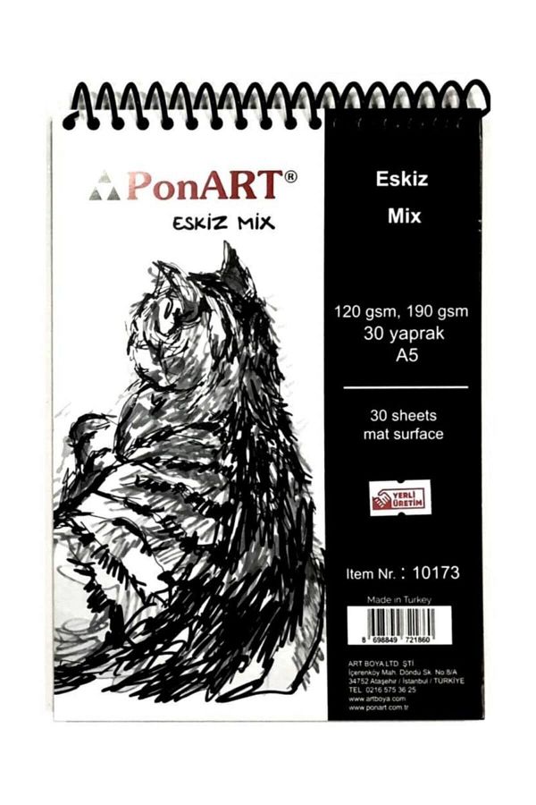 Ponart-Sketch Mix Block Spiral Notebook 1