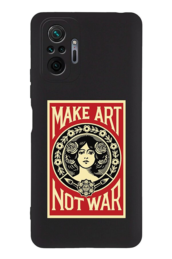 shoptocase-Xiaomi Redmi Note 10 Pro Compatible Make Art Not War Designed Launch Phone Case 1