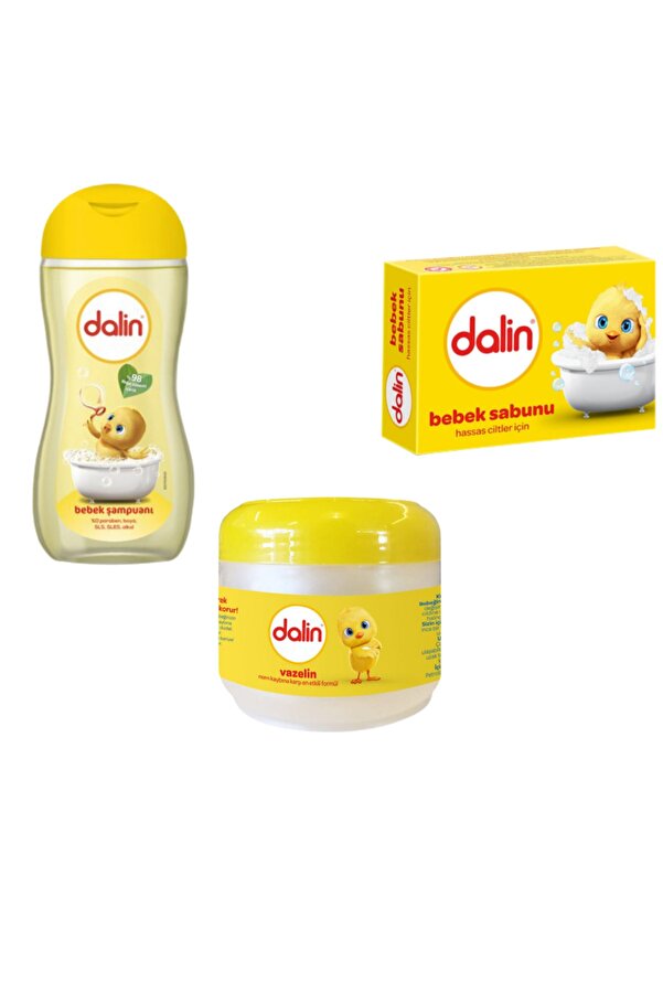 Dalin Bebek Bakım Seti   100 ml Vazelin 200 ml Bebek Şampuanı+ 100 gr Bebek Sabunu