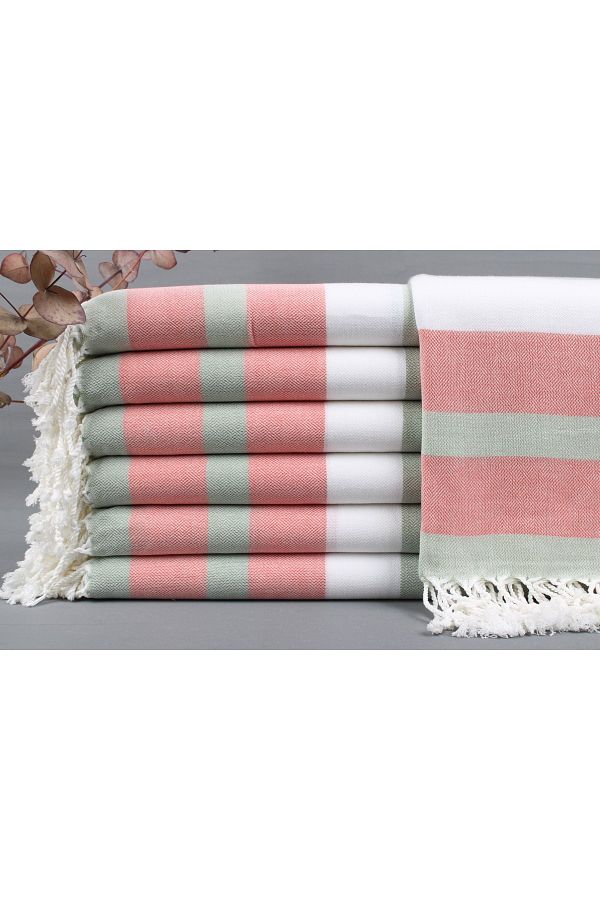 Kayra Export Pestemal Khaki Green Pomegranate 100x190 Cm Cotton Pestemal Baby Blanket Trendyol