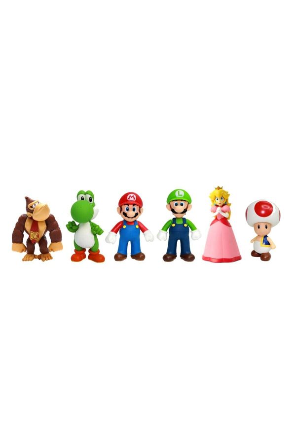 PeriYedi-Es33102d Super Mario Bross Run Jointed Collection Figure Toy Set 6 Figures in One 1