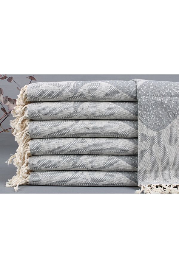 Kayra Export-بيشتيمال رمادي غامق مقاس صغير 45x95 سم قطن بيسكير 1