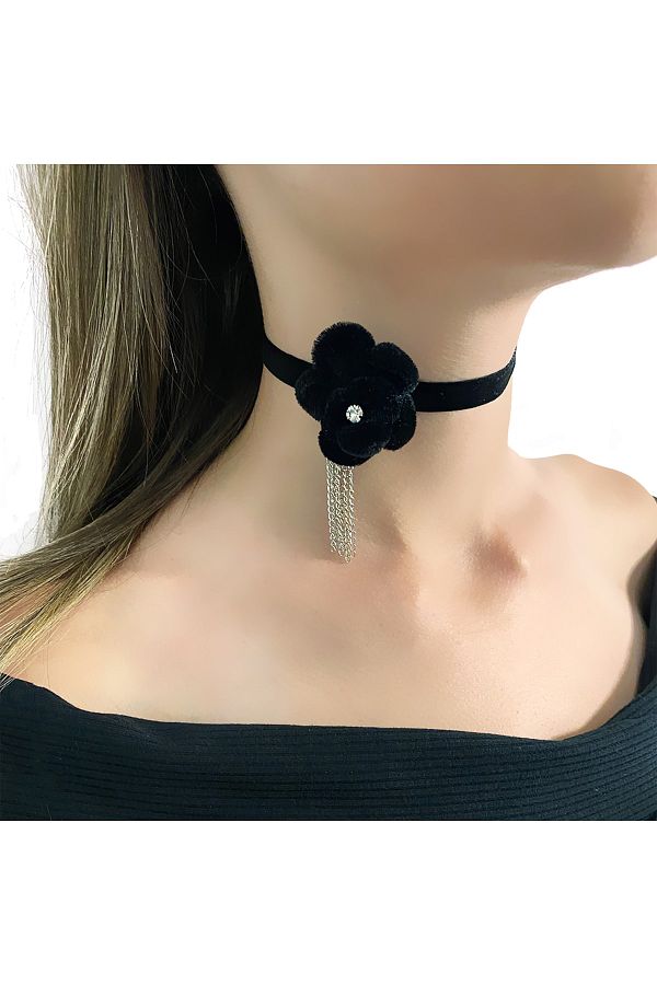 Black rose choker shop