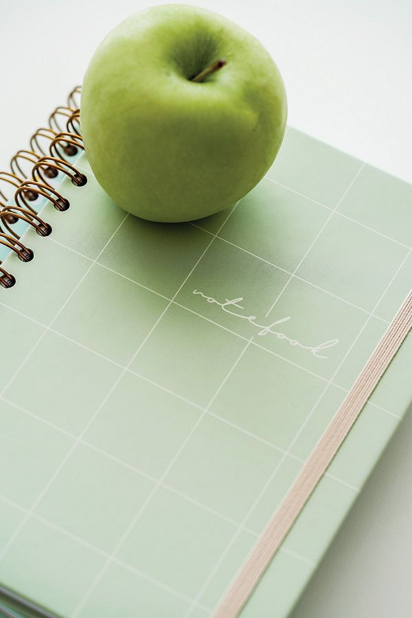 Matt Notebook-A5 15x21 Cm Spiral Elastic Lined Undated Notebook Green 1