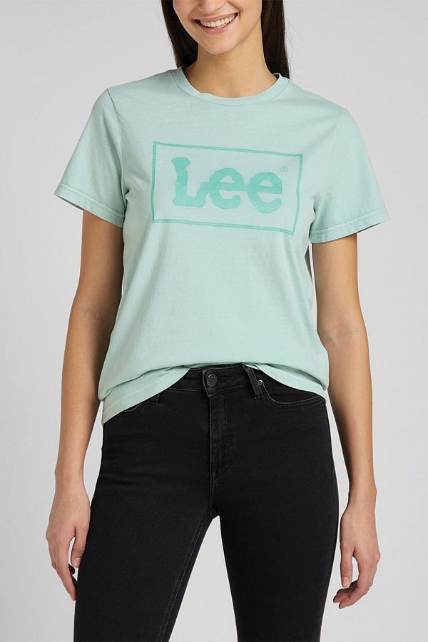 Lee-تي شيرت ذو قصة ضيقة ورقبة دائرية وأكمام قصيرة 1