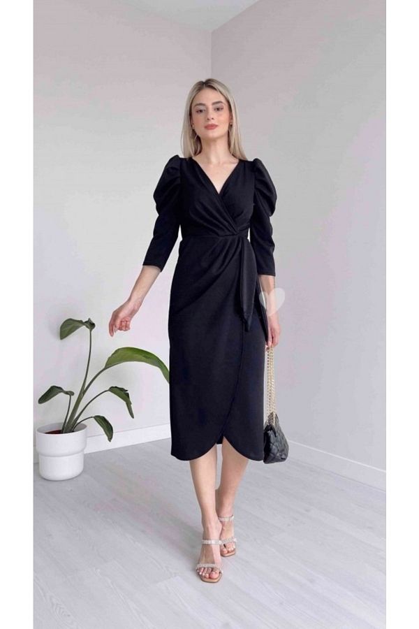Double breasted wrap dress store