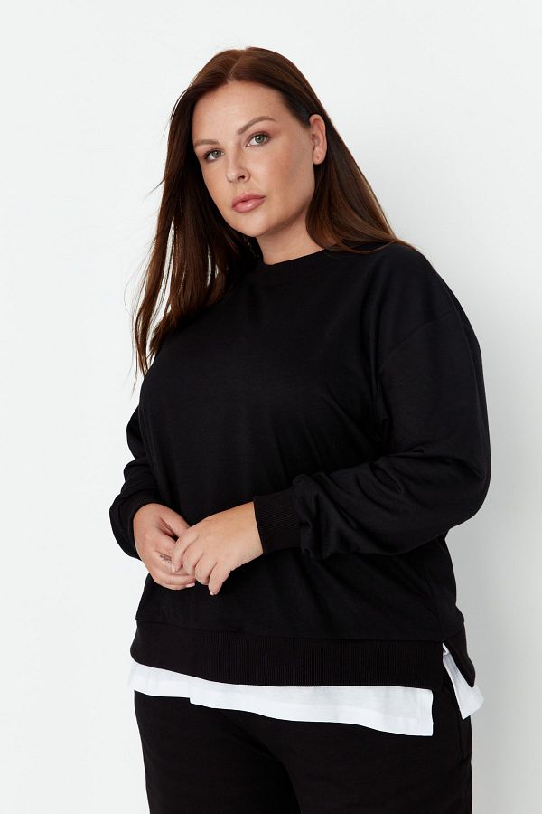 Thin black sweatshirt on sale