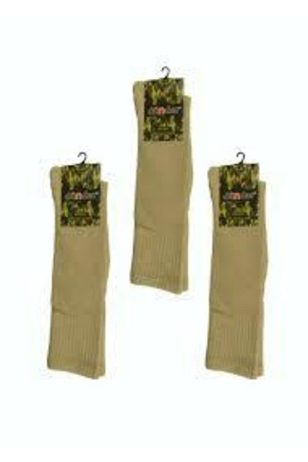Dündar-Men's Khaki 12-pack Seamless Soldier Socks 1