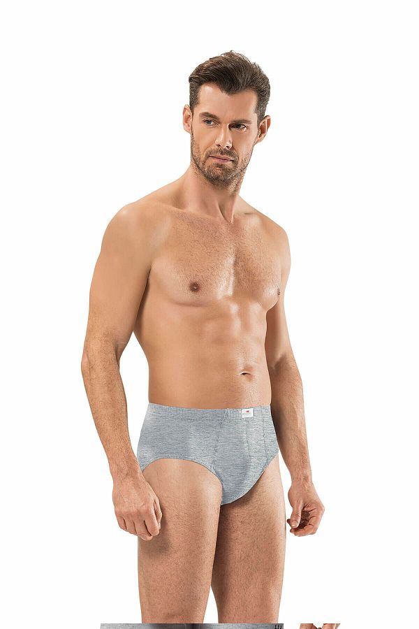 Jiber-129 Men's Gray Combed Cotton Slip Panties Size XL 1