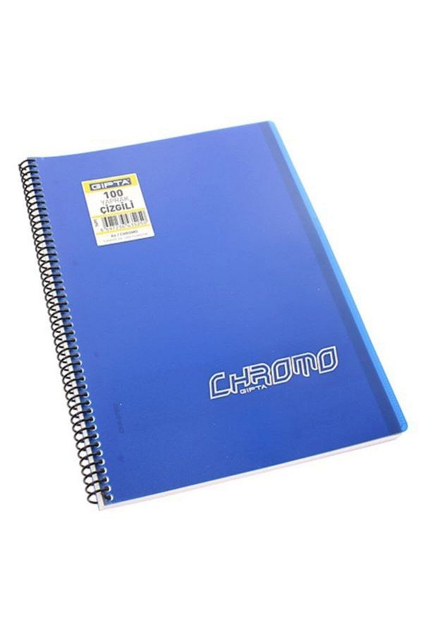 Gıpta-Chromo A4 Spiral PP Cover Notebook 100 Sheets Lined (Pack of 4) 1491 1