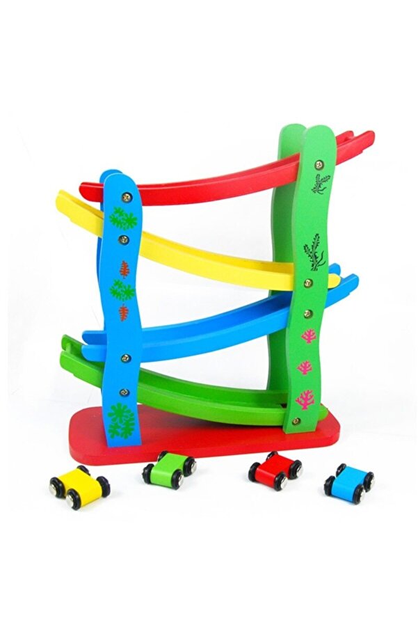Wooden Toys 4 Lü Kay Kay Araba Yolu