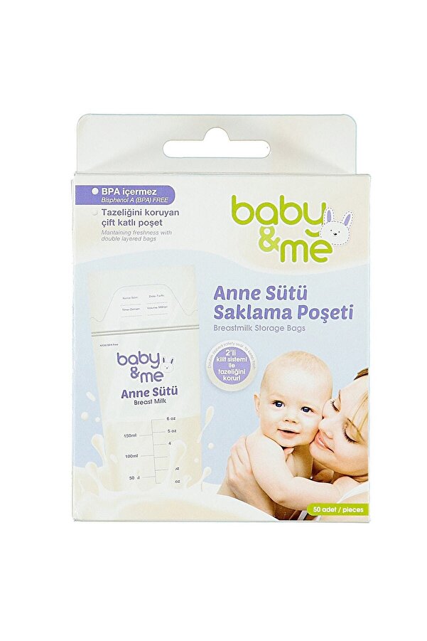 Baby Me Süt Saklama Poşeti 50 Adet Bae-bsb50