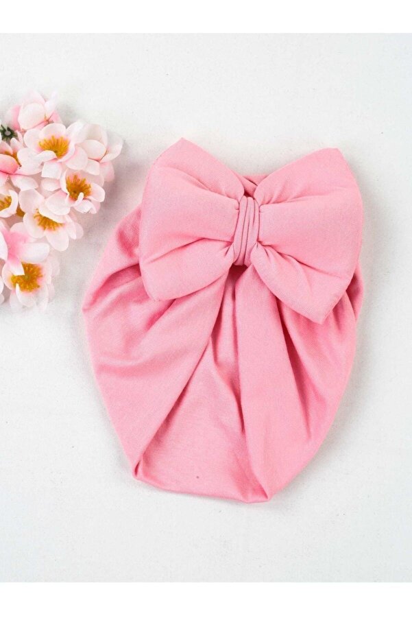 ÖZLEM BEBE Pembe Fiyonklu Kız Bebek Bone