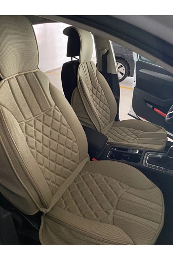 HMNL Toyota Corolla Bej Koltuk Kılıf Koruyucu Minderi Ön 5li Minder Ortopedik