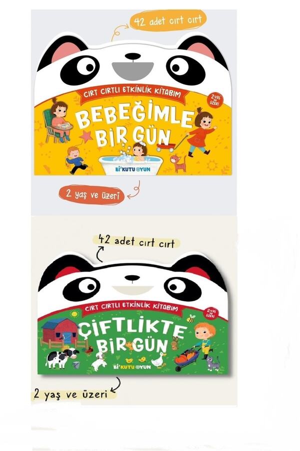 Bi Kutu Oyun -cırt Cırtlı Etkinlik Kitabım -bebeğimle Bir Gün /çiftlikte Bir Gün 2 Kitap