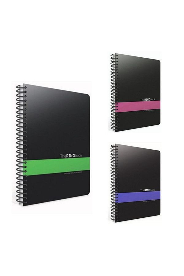 Gıpta-3-Piece Checked Notebook Set 80 Sheets A4 Ring Book 1