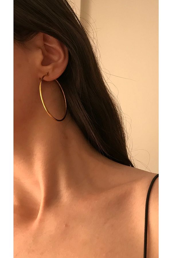 5cm gold cheap hoop earrings
