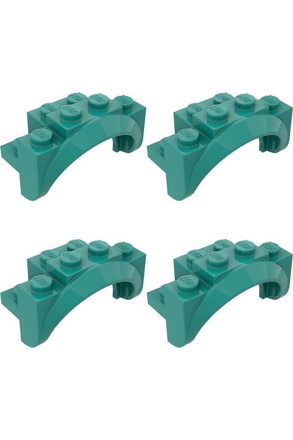 LEGO-Technic Custom Moc Accessory Vehicle Mudguard 4 X 2 X 2 Mudguard Turquoise 4 Pieces to Ship 1