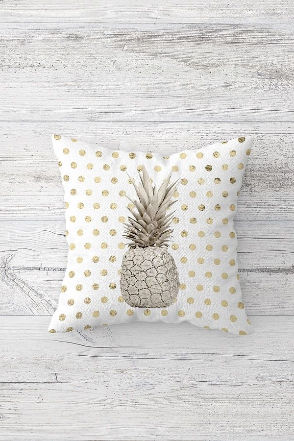 on the clouds-Pineapple Polka Dot One Side Printed Hidden Zipper Pillow Case Throw Pillow Sofa Pillow Case 1