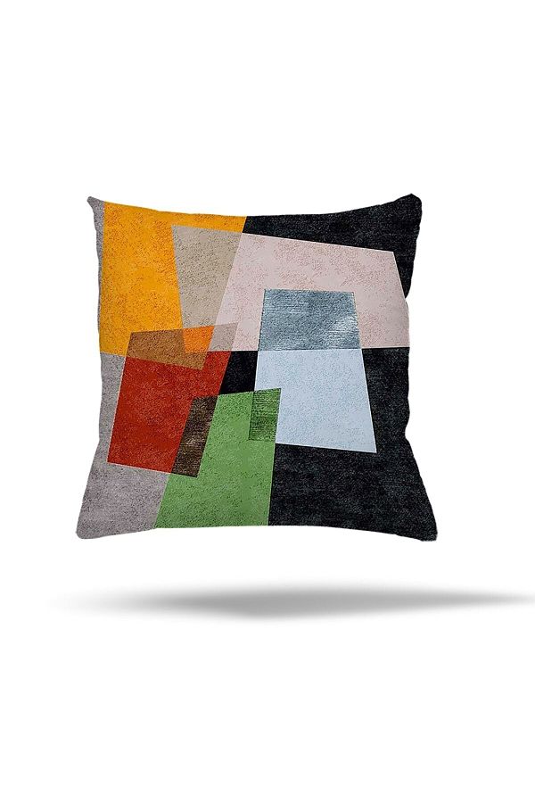 on the clouds-Geometric Patterned Color Transition Hidden Zippered Pillow Case Throw Pillow Case Seat Pillow Case 1