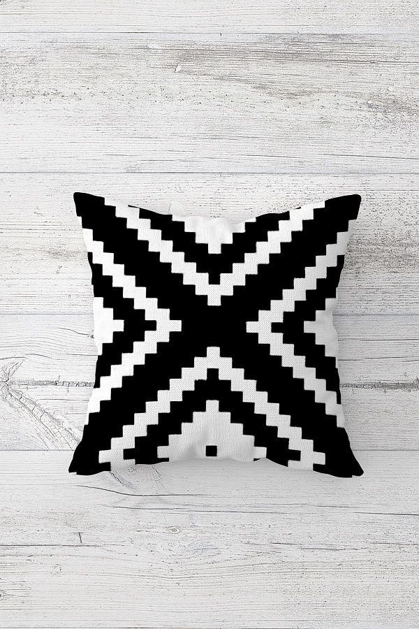 on the clouds-Black White Geometric Pattern One Side Printed Hidden Zipper Pillowcase Throw Pillow Pillowcase 1