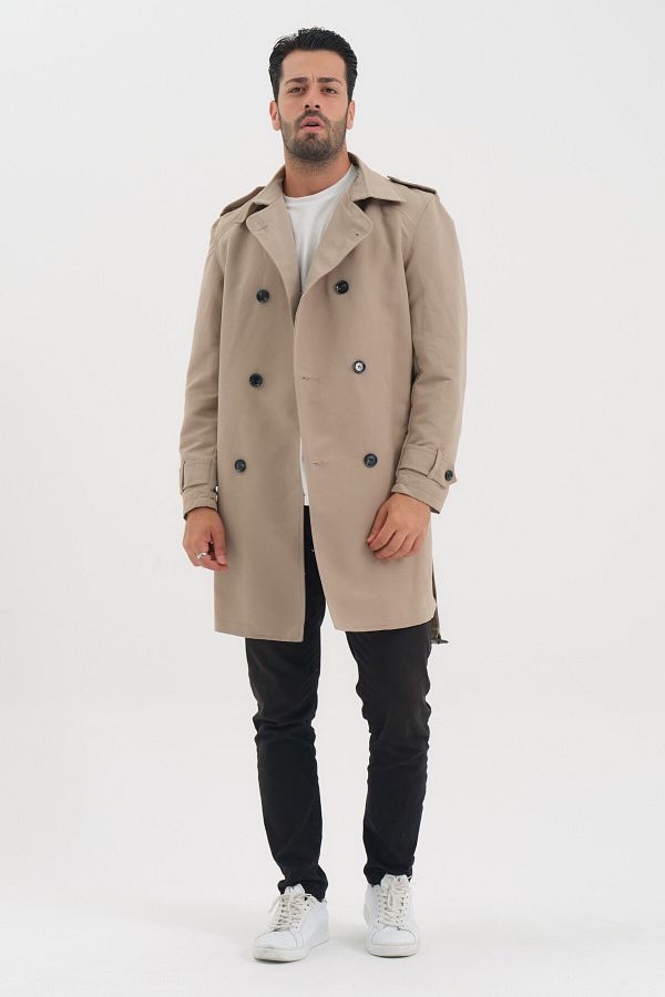 Mens cream trench coat uk online