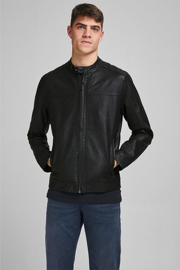 Jack Jones Men s Warner Faux Leather Jacket Trendyol