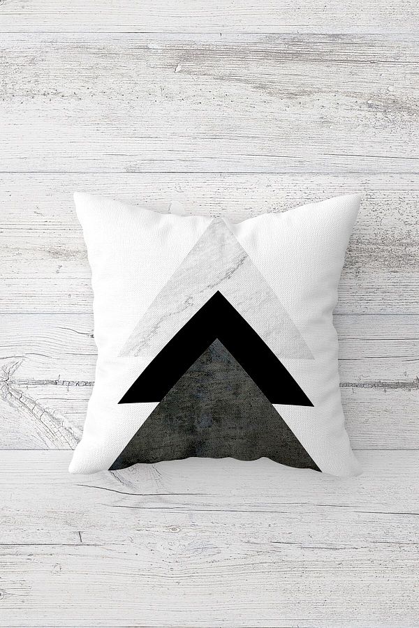 on the clouds-Interlocking Triangles One Side Printed Hidden Zipper Pillow Case Throw Pillow Sofa Pillow Case 1