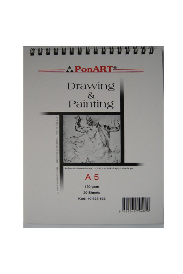 Ponart-Painiting Drawing Block 190g A5 20 Sheets Sketc Book Sketchbook 1