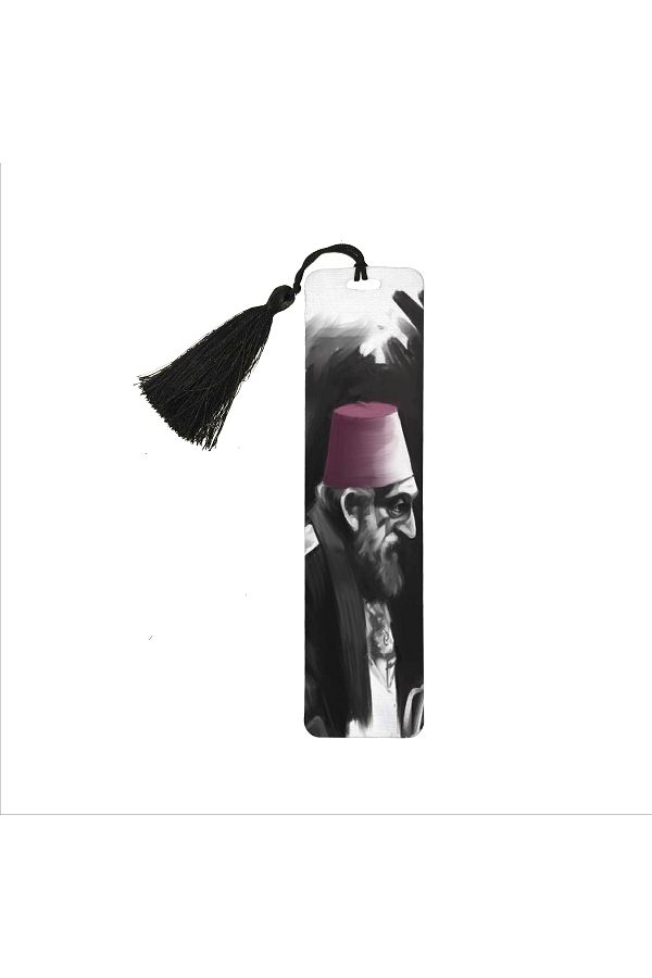 BAKSEPETE-Sultan Abdulhamid II Printed, Tasseled Bookmark (gift Bookmark, bookmark-101) 1