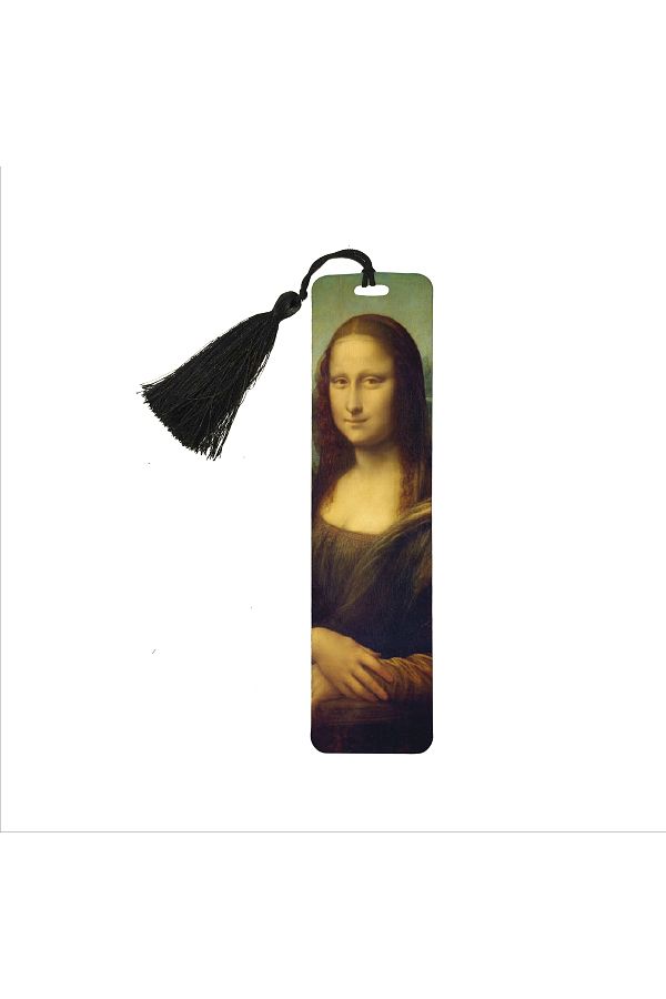 BAKSEPETE-Mona Lisa Leonardo Da Vinci Printed Tasseled Bookmark 1