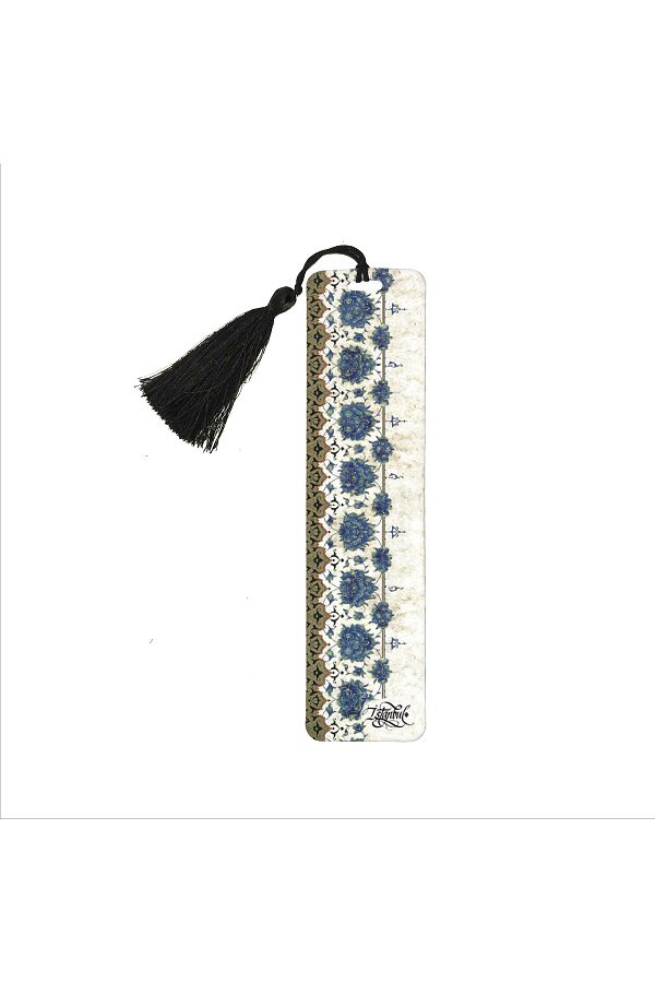 BAKSEPETE-Rumi Pattern Printed, Tasseled Bookmark (gift Bookmark, bookmark-123) 1