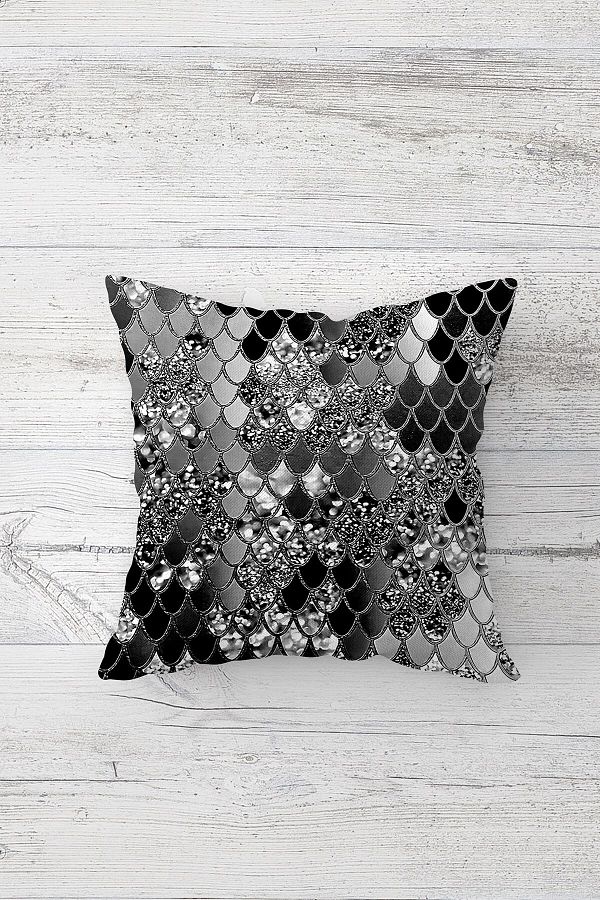 on the clouds-Fish Scale Sequin Patterned Single Side Printed Hidden Zipper Throw Pillow Sofa Pillow Case 1