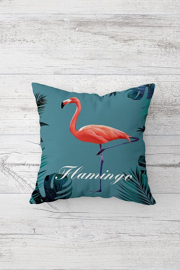 on the clouds-Pink Flamingo Patterned One Side Print Hidden Zipper Pillowcase Throw Pillow Sofa Pillowcase 1