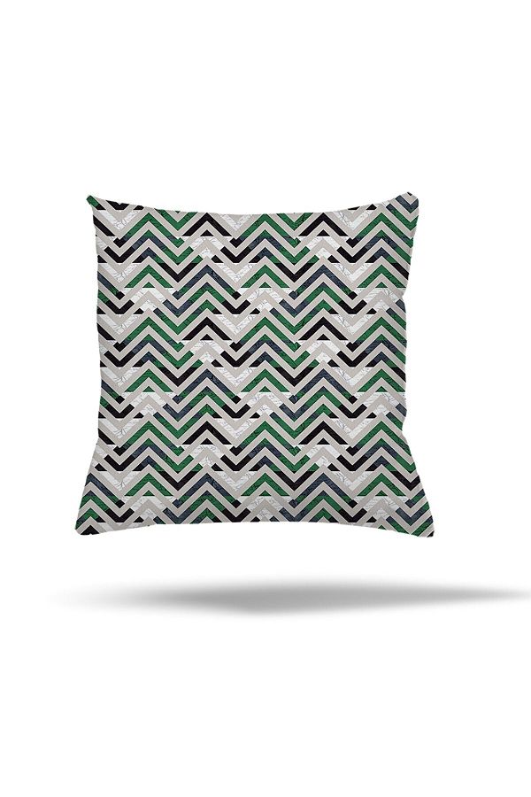 on the clouds-Geometric Zigzag Tile Patterned - Hidden Zippered Pillow Rug 1