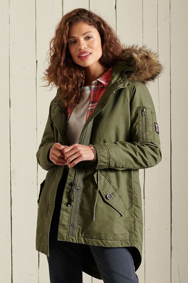 Superdry parka green top