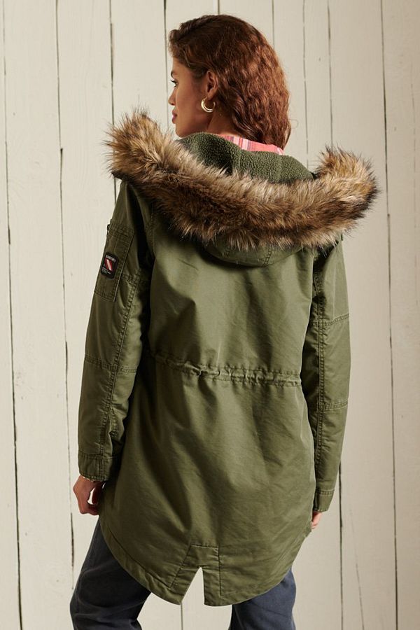 Superdry parka green cheap