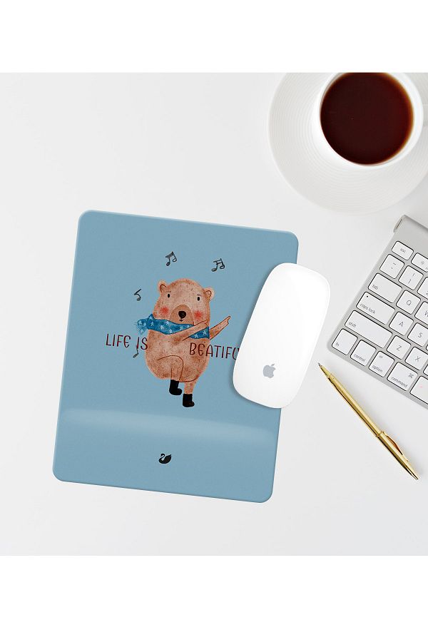 Özer Store-Life Is Beatiful Rectangular Mouse Pad with Wrist Support Mouse Pad 1