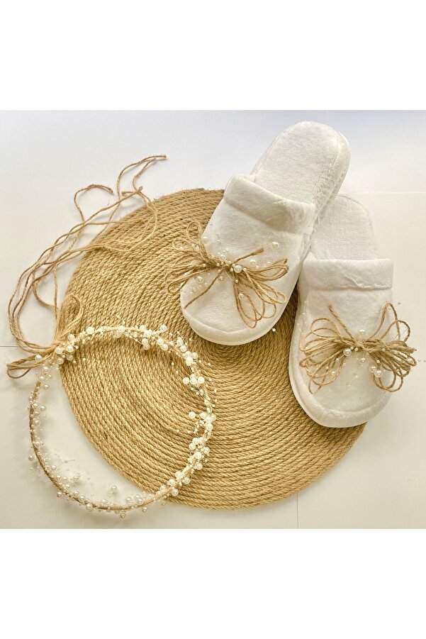 irembaby Anne Bebek Lohusa Seti Hasırlı Incili Lohusa Tacı Ve Terlik Lohusa Takımı Gelin Tacı Ve Terliği