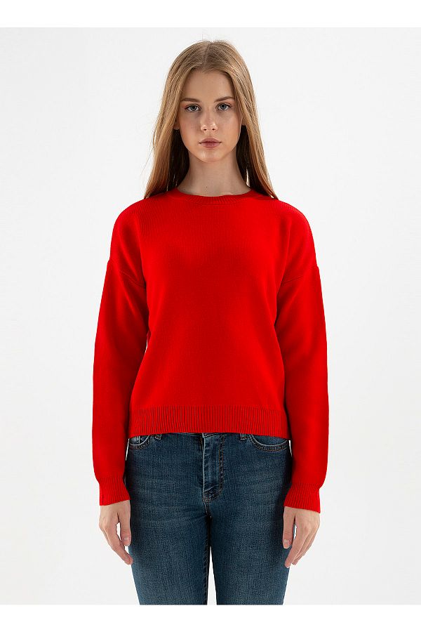 Tight red sweater clearance