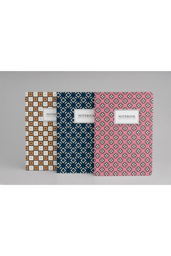 daystore-Notebook Set of 3 Notebooks - A5 - Striped - 13x21 Cm - 64 Pages 1