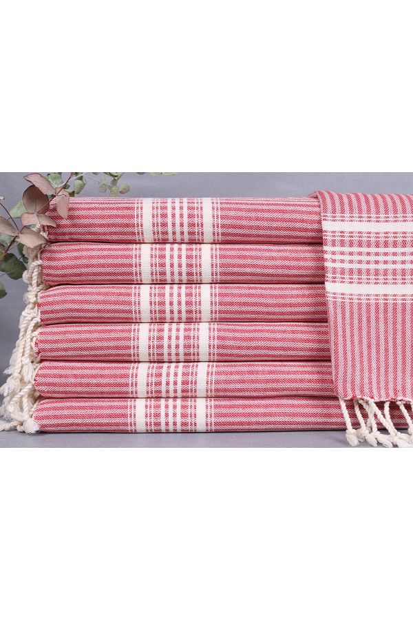 Kayra Export-Red Towel Hand Towel 45x100 Cm Cotton Towel Hand Towel Organic Dishcloth 1