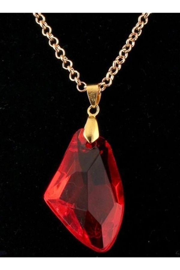 Modaadresiniz Harry Potter Red Acrylic Philosopher s Stone Necklace Trendyol