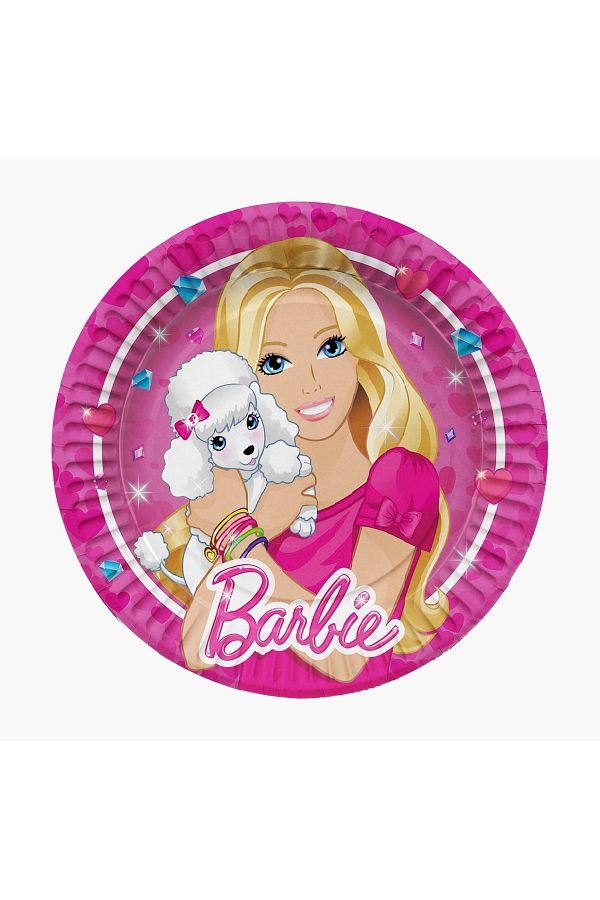 Parti Furyas Barbie Party Supplies Cardboard Plate 8 Pieces Barbie Birthday Concept Ornaments Trendyol