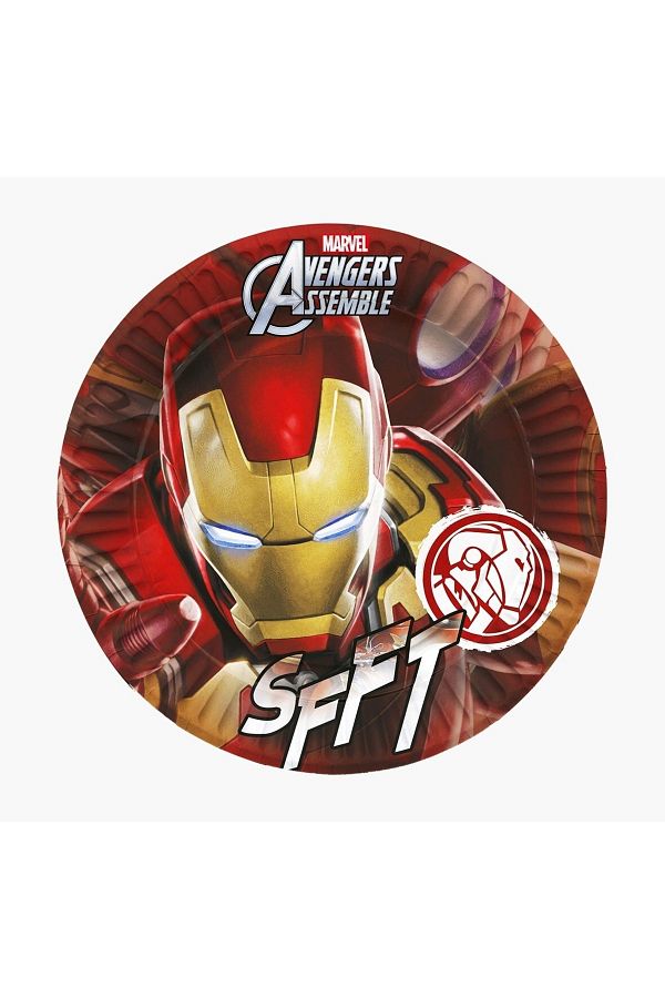 Parti Furyası-Ironman Party Supplies Cardboard Plate 8 Pieces Iron Man Birthday Concept Ornaments 1