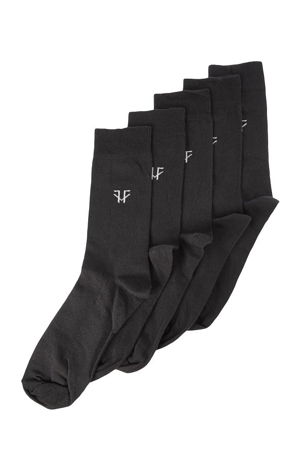 Trendyol Collection-5er-Pack schwarze lange Socken mit minimalem Muster - TMNAW20CO0017 1