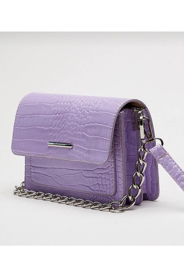 D C BUT K Crocodile Patterned Women s Shoulder Bag Trendyol