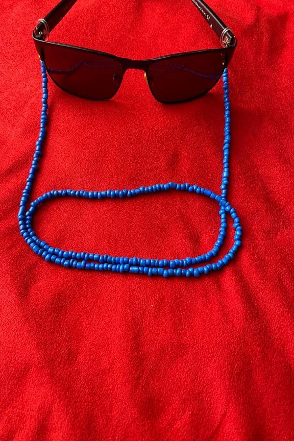 Bourgogne2021-Blue Bead 70 Cm Glasses String 1