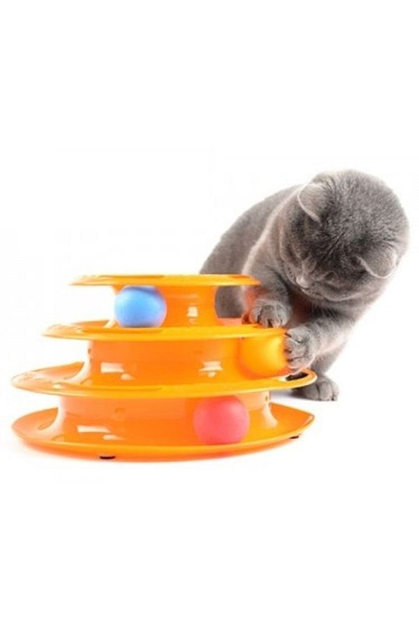 BSSM-3-Tier Cat Toy - Tower of Tracks Set of 3 Balls 1