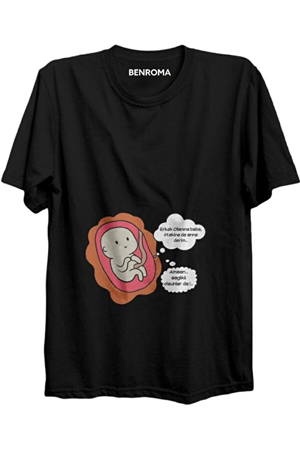 BENROMA Baskılı Hamile Tişört